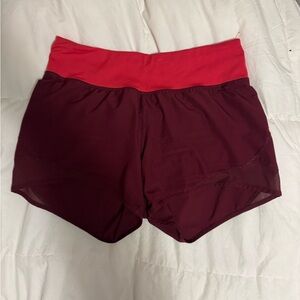 super cute shorts for workout! old navy active size M. burgundy red coral band